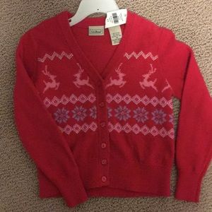 LLbean girls sweater sz 4 NWT